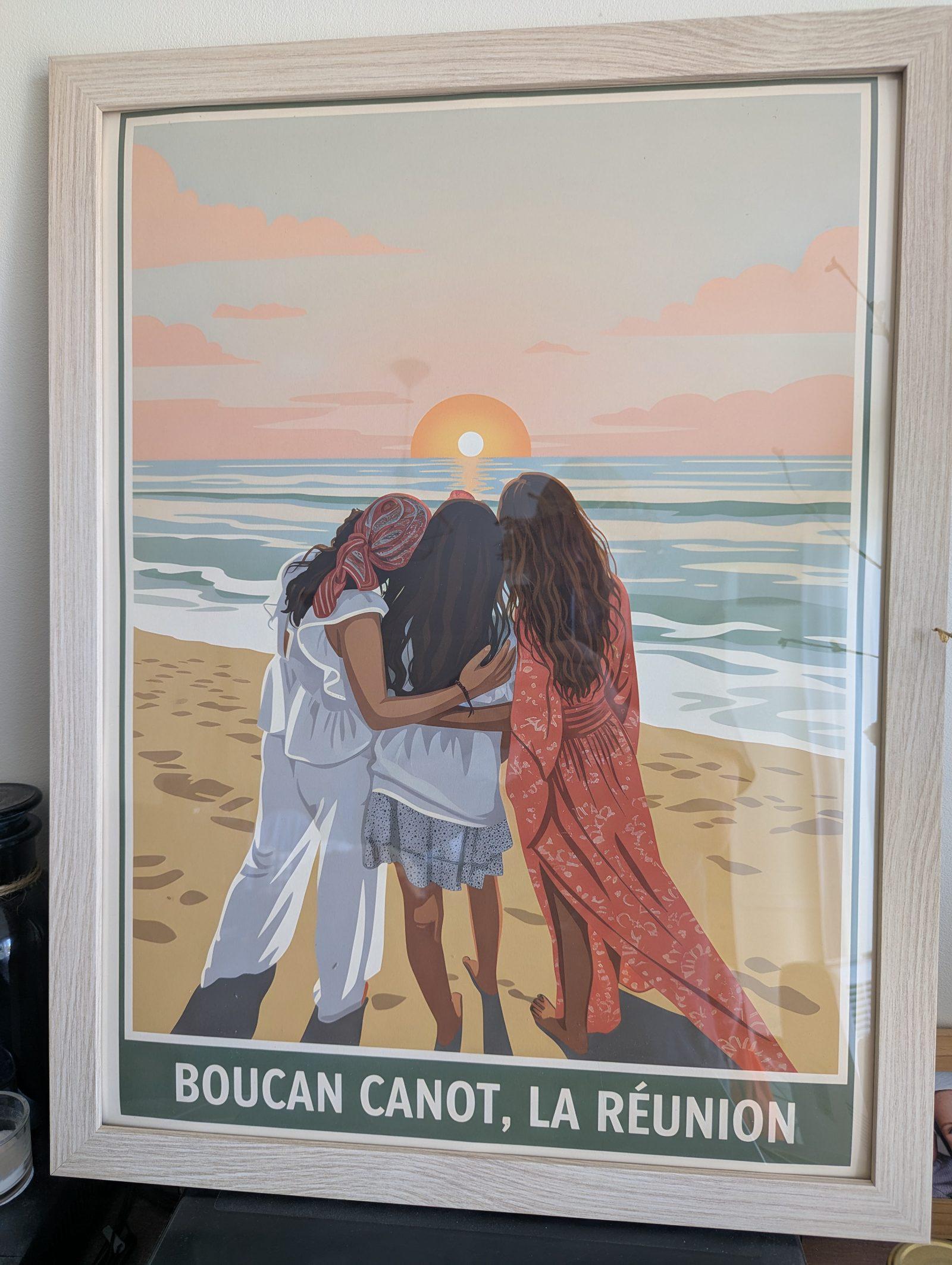 Tony's framed RetroRoam print of Boucan Canot, La Réunion